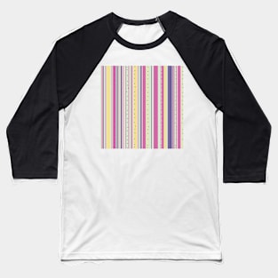 Cotton candy stripes pink and yellow Baseball T-Shirt